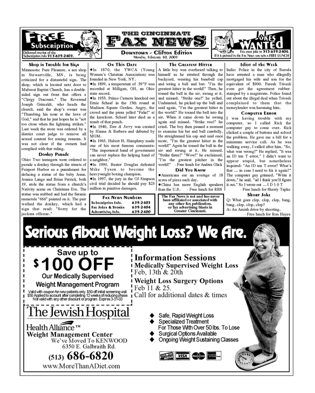 Fax News 2003